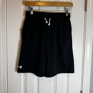 Under Armour Rival Terry Shorts Mens Medium inseam 8" Black Drawstring